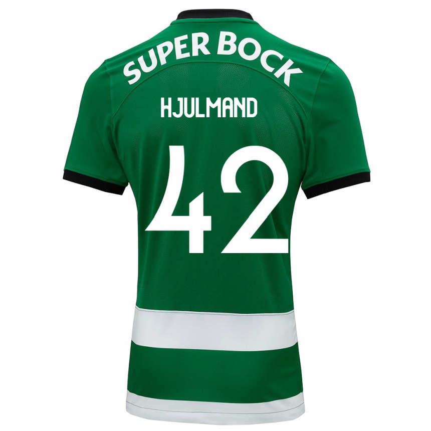 Vyrai Morten Hjulmand #42 Žalias Namų Marškinėliai 2023/24 T-Shirt