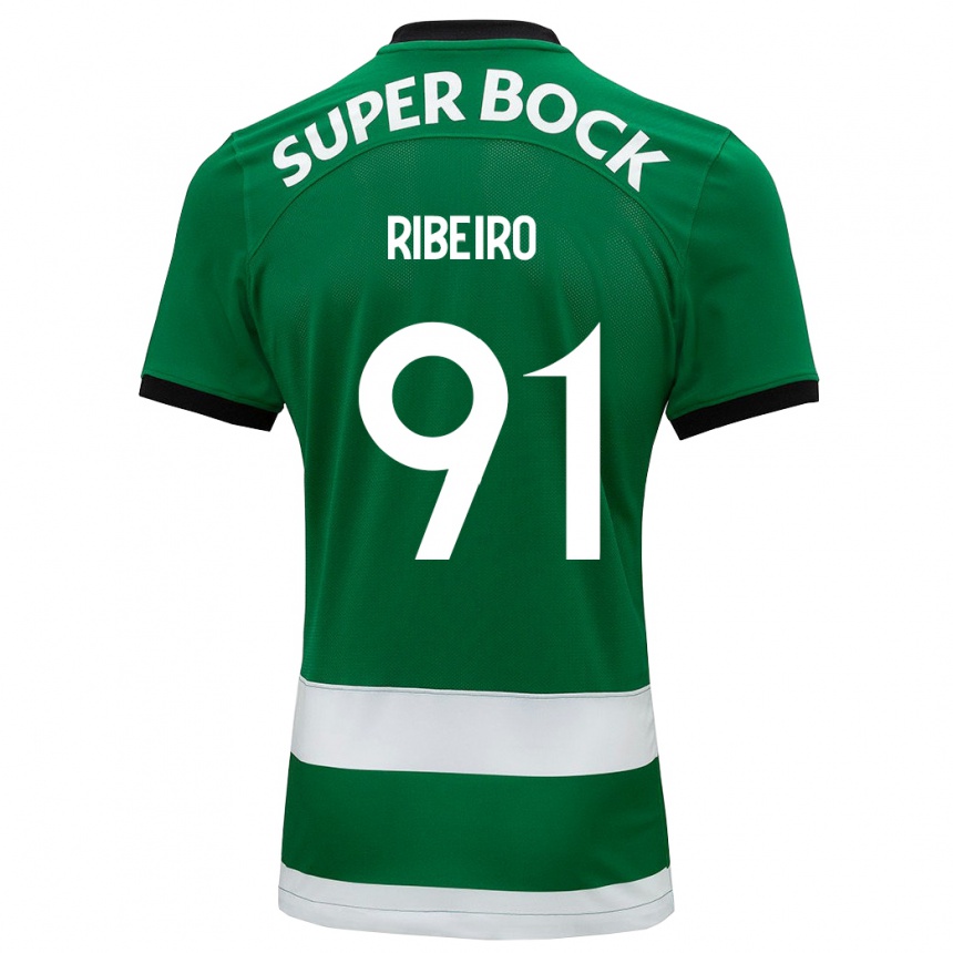 Vyrai Rodrigo Ribeiro #91 Žalias Namų Marškinėliai 2023/24 T-Shirt