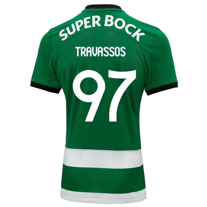 Vyrai Travassos #97 Žalias Namų Marškinėliai 2023/24 T-Shirt