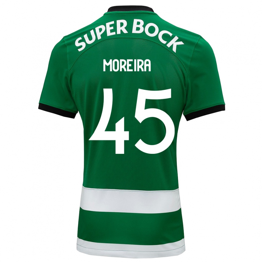 Vyrai David Moreira #45 Žalias Namų Marškinėliai 2023/24 T-Shirt