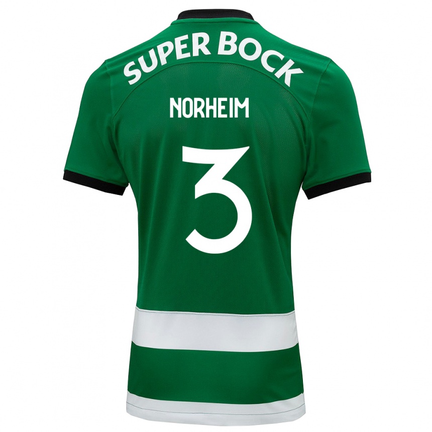 Vyrai Andrea Norheim #3 Žalias Namų Marškinėliai 2023/24 T-Shirt