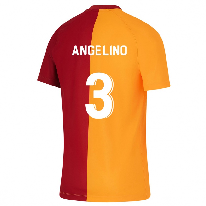 Vyrai Angeliño #3 Oranžinė Namų Marškinėliai 2023/24 T-Shirt