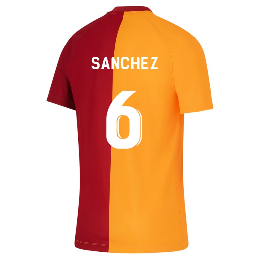 Vyrai Davinson Sanchez #6 Oranžinė Namų Marškinėliai 2023/24 T-Shirt