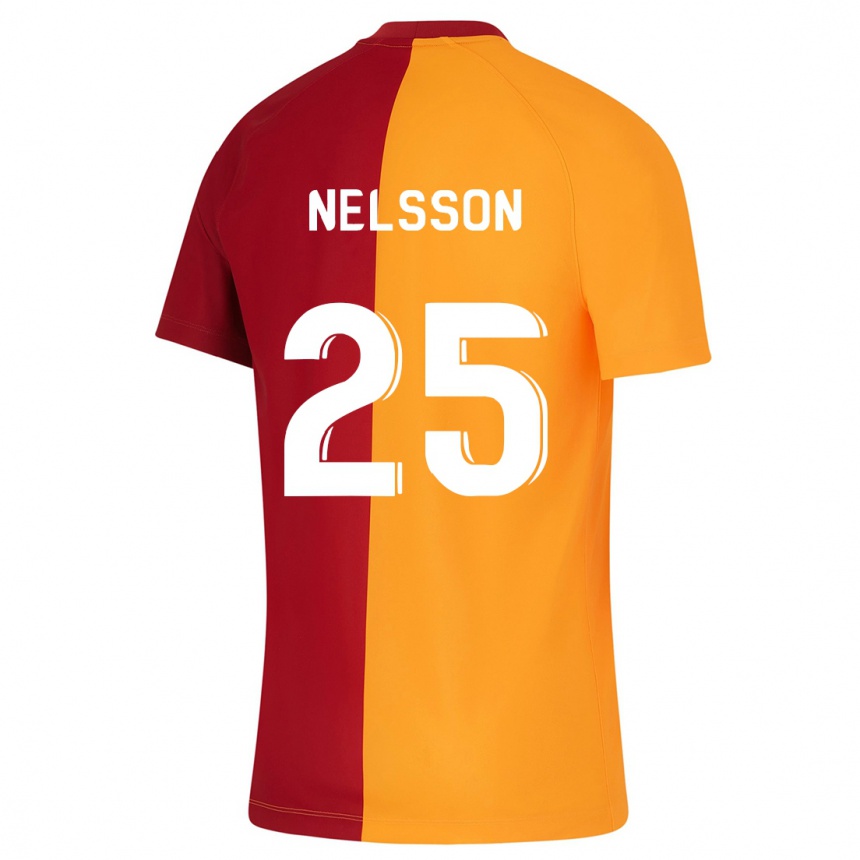 Vyrai Victor Nelsson #25 Oranžinė Namų Marškinėliai 2023/24 T-Shirt