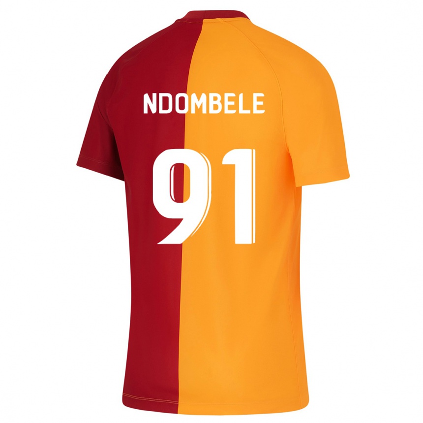 Vyrai Tanguy Ndombele #91 Oranžinė Namų Marškinėliai 2023/24 T-Shirt