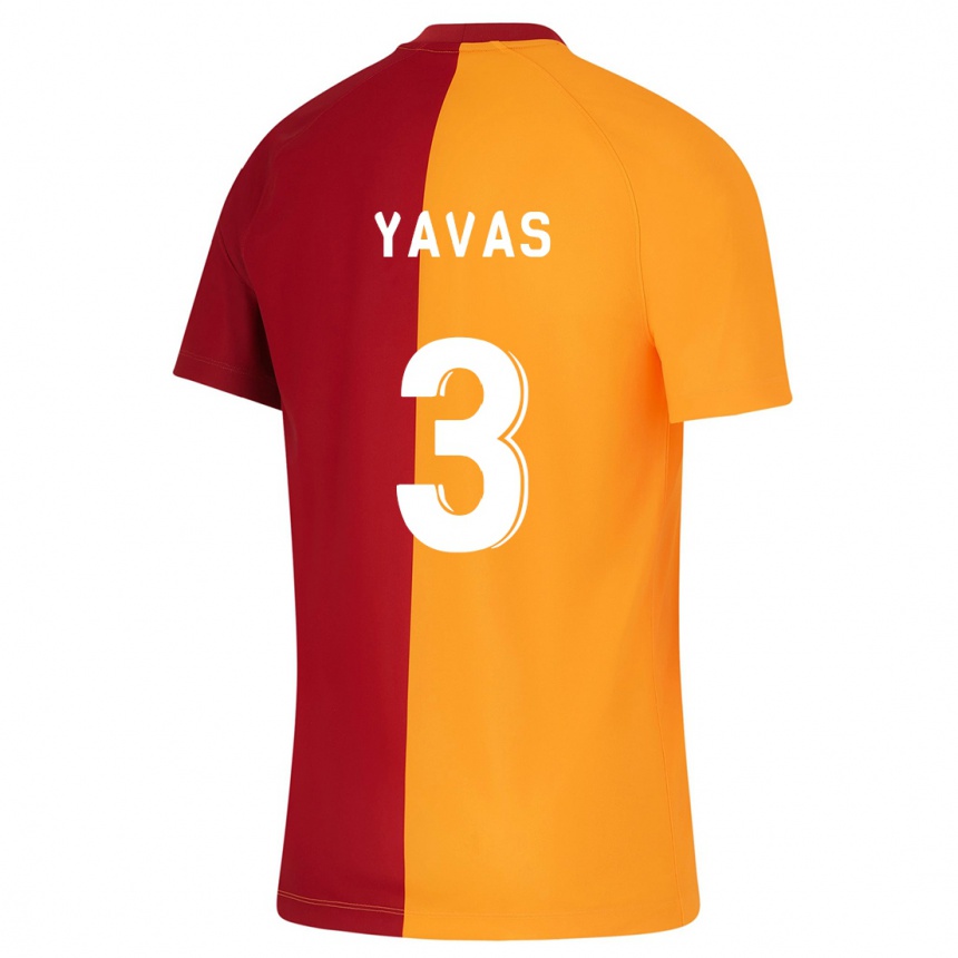 Vyrai Arda Yavas #3 Oranžinė Namų Marškinėliai 2023/24 T-Shirt