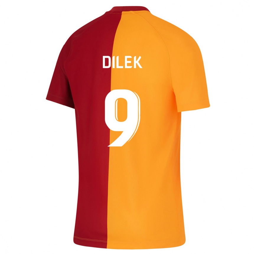 Vyrai Yalin Dilek #9 Oranžinė Namų Marškinėliai 2023/24 T-Shirt