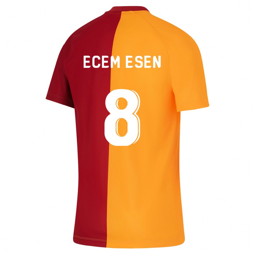 Vyrai Emine Ecem Esen #8 Oranžinė Namų Marškinėliai 2023/24 T-Shirt