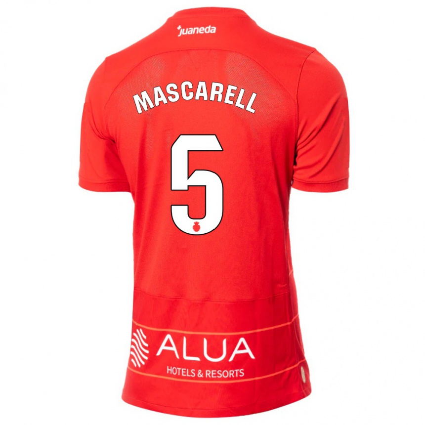 Vyrai Omar Mascarell #5 Raudona Namų Marškinėliai 2023/24 T-Shirt