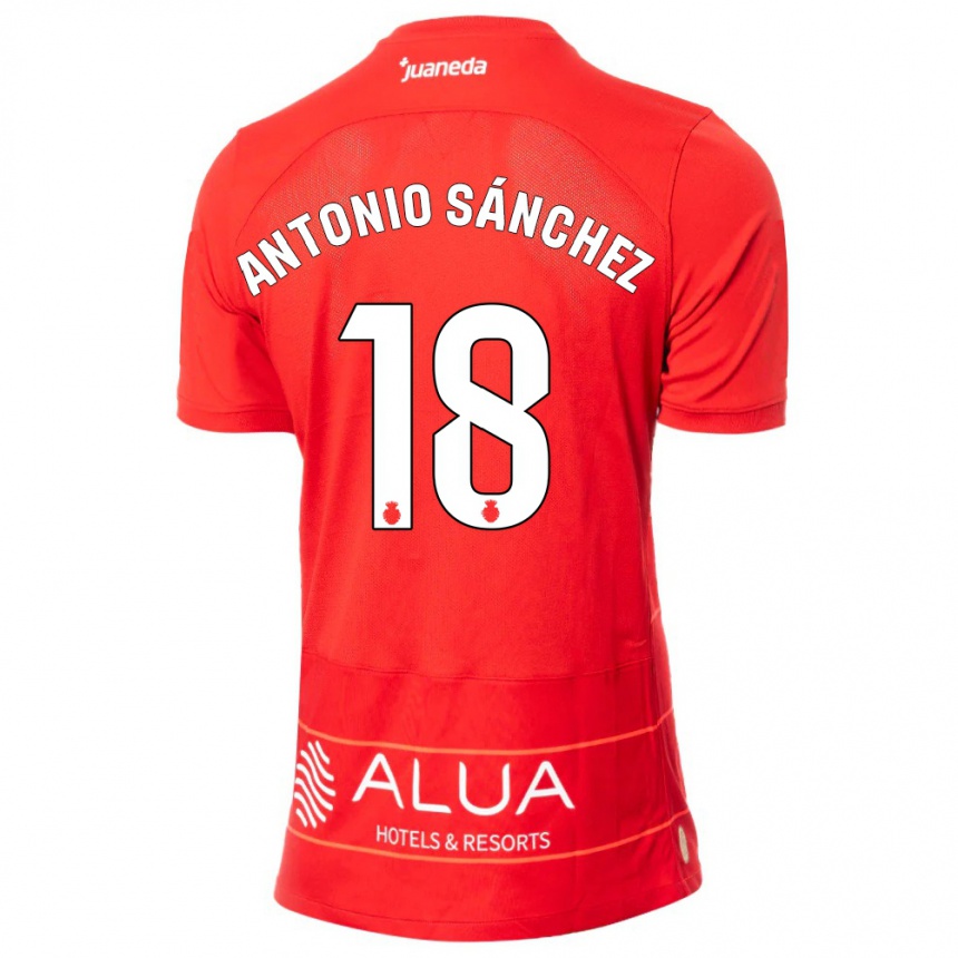 Vyrai Antonio Sánchez #18 Raudona Namų Marškinėliai 2023/24 T-Shirt