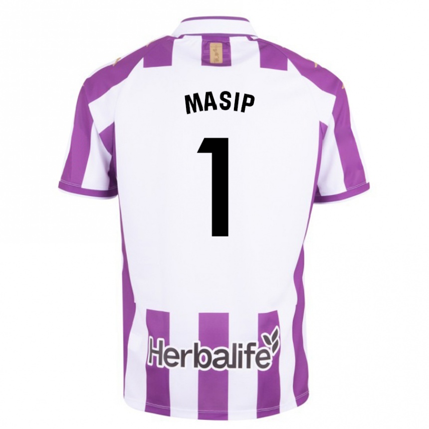 Vyrai Jordi Masip #1 Violetinė Spalva Namų Marškinėliai 2023/24 T-Shirt