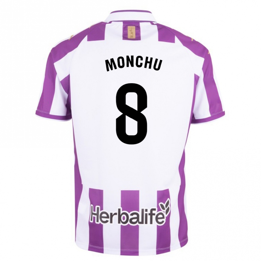 Vyrai Monchu #8 Violetinė Spalva Namų Marškinėliai 2023/24 T-Shirt