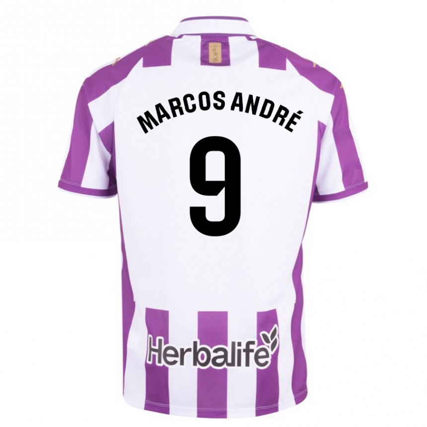 Vyrai Marcos Andre #9 Violetinė Spalva Namų Marškinėliai 2023/24 T-Shirt