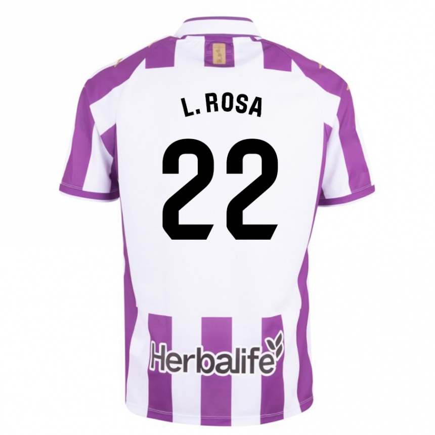 Vyrai Lucas Rosa #22 Violetinė Spalva Namų Marškinėliai 2023/24 T-Shirt