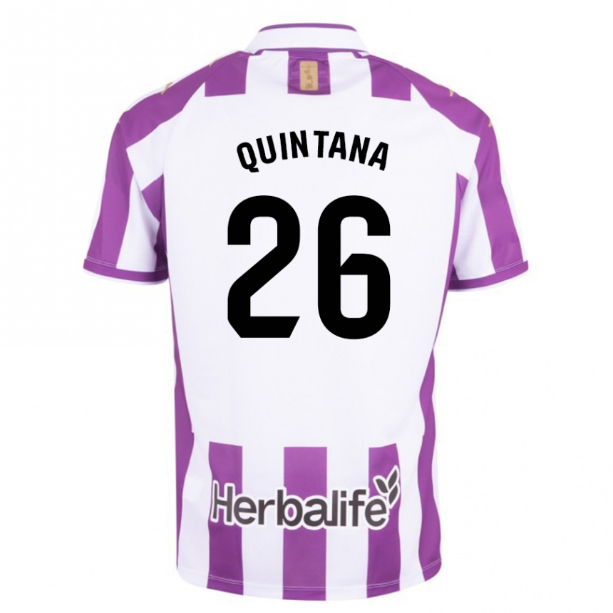 Vyrai Alberto Quintana #26 Violetinė Spalva Namų Marškinėliai 2023/24 T-Shirt