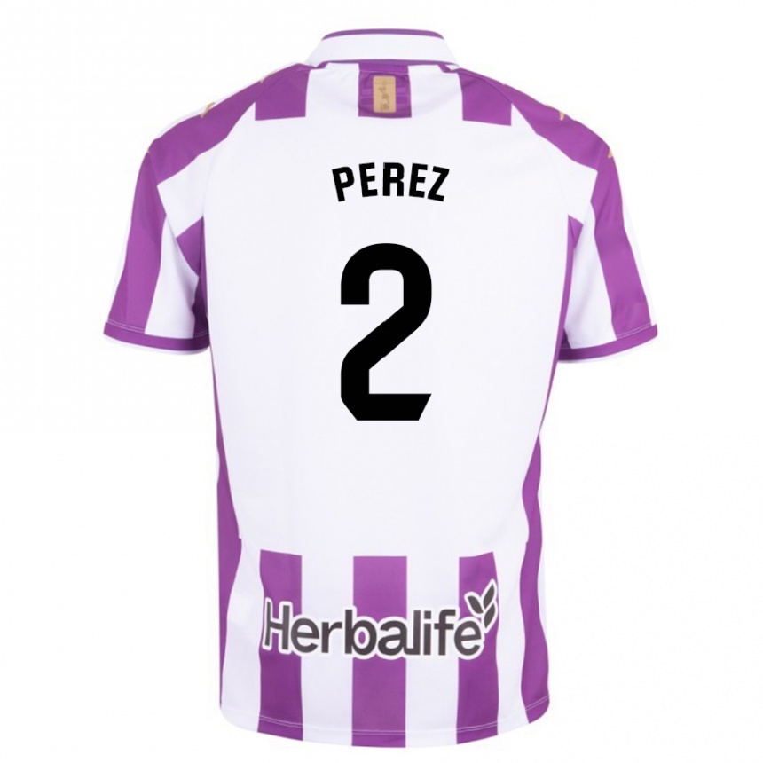 Vyrai Iker Pérez #2 Violetinė Spalva Namų Marškinėliai 2023/24 T-Shirt