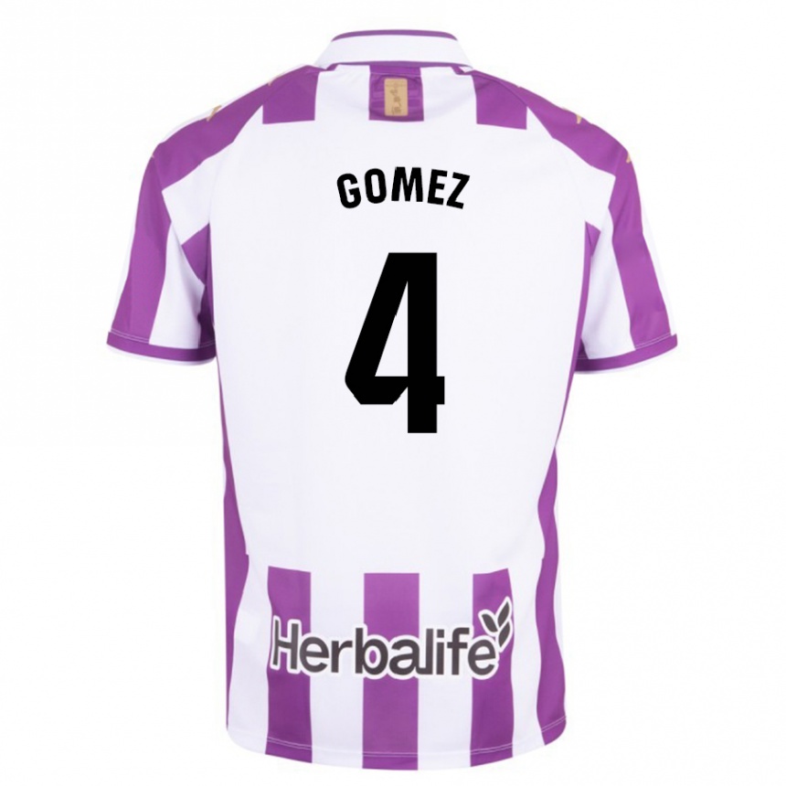 Vyrai Adrián Gómez #4 Violetinė Spalva Namų Marškinėliai 2023/24 T-Shirt