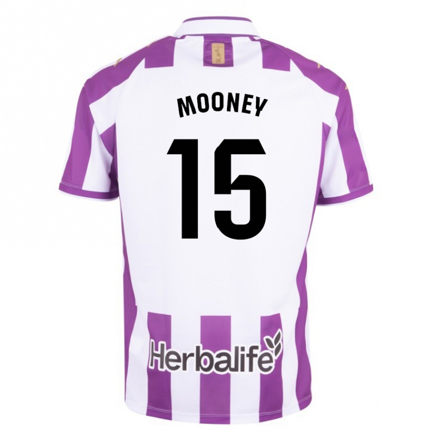 Vyrai Fionn Mooney #15 Violetinė Spalva Namų Marškinėliai 2023/24 T-Shirt