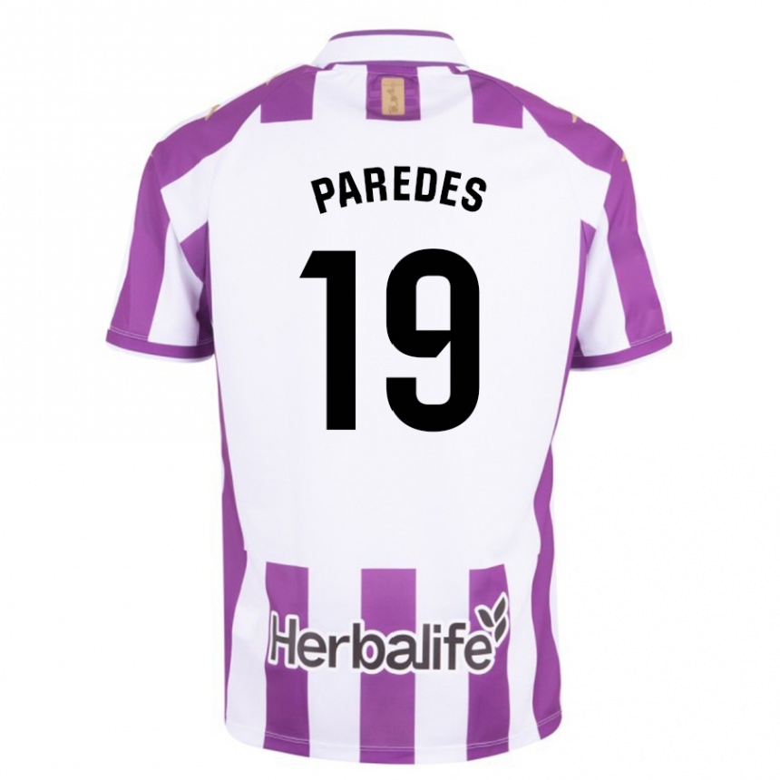 Vyrai Yago Paredes #19 Violetinė Spalva Namų Marškinėliai 2023/24 T-Shirt