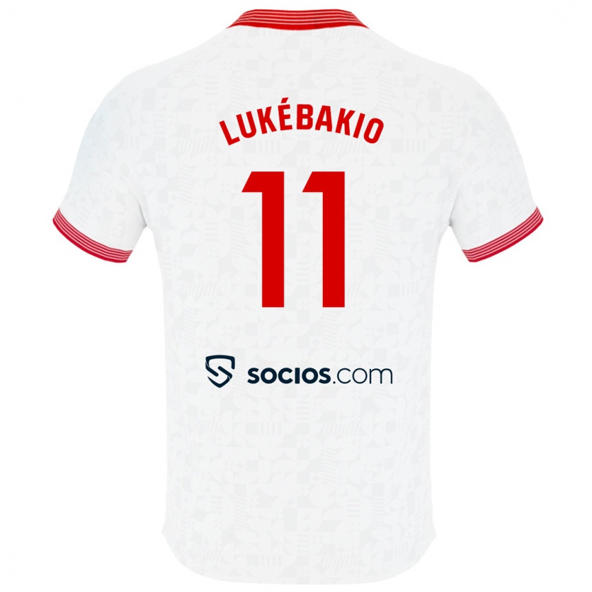 Vyrai Dodi Lukébakio #11 Baltas Namų Marškinėliai 2023/24 T-Shirt