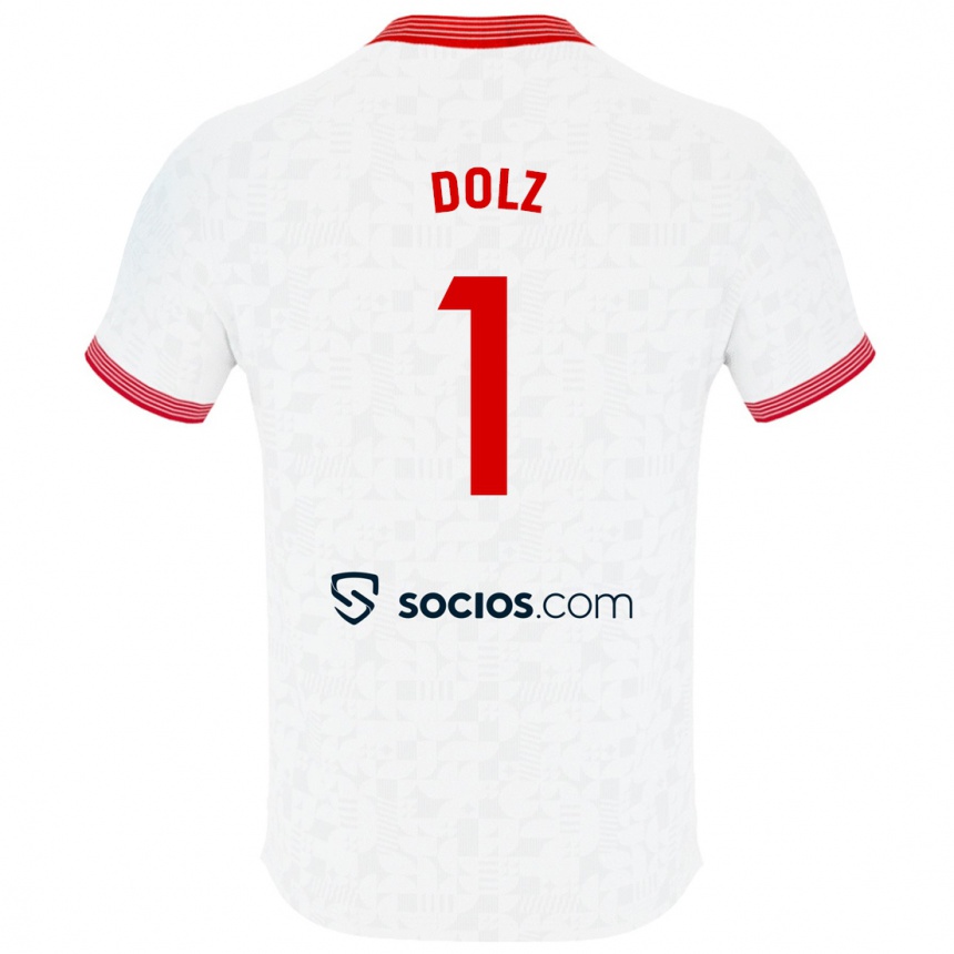 Vyrai Marc Dolz #1 Baltas Namų Marškinėliai 2023/24 T-Shirt