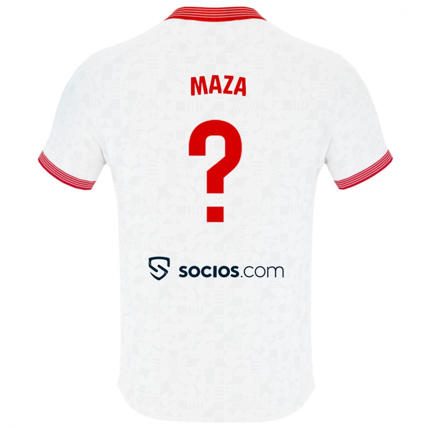 Vyrai Manuel Maza #0 Baltas Namų Marškinėliai 2023/24 T-Shirt