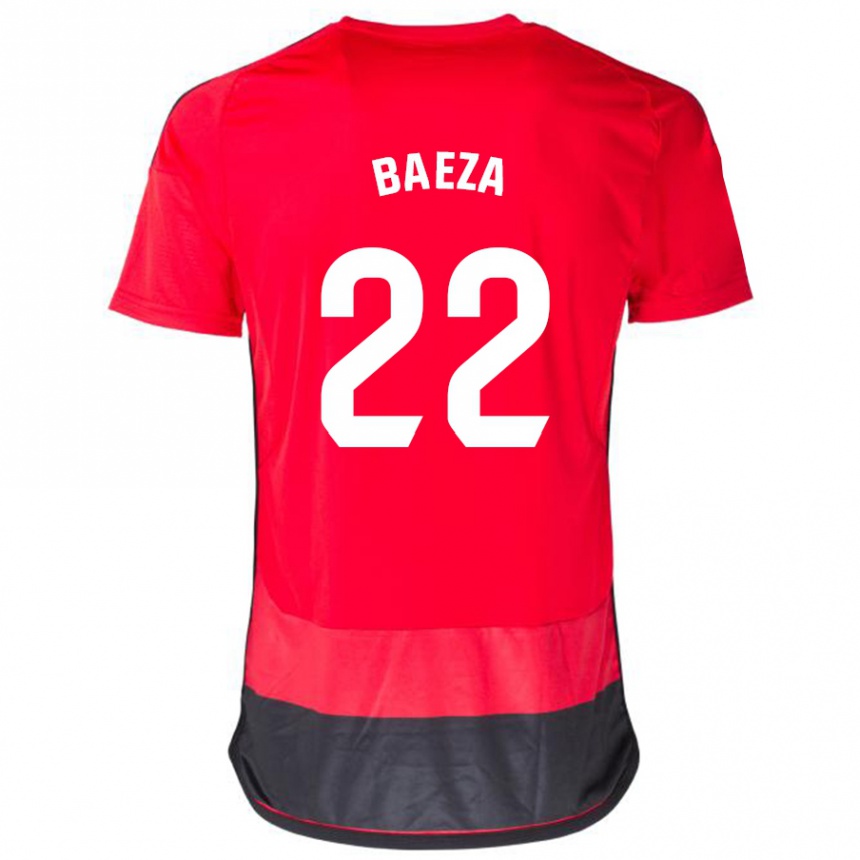 Vyrai Miguel Baeza #22 Raudona Juoda Namų Marškinėliai 2023/24 T-Shirt