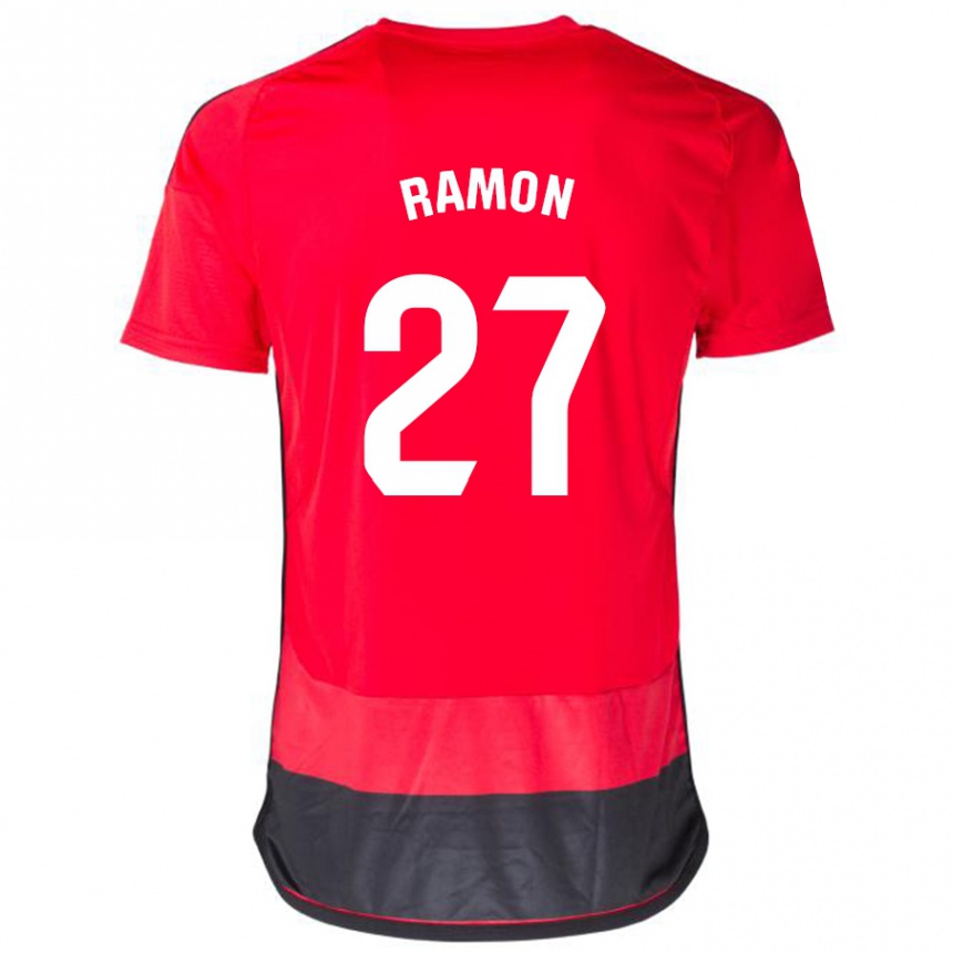 Vyrai Pablo Ramón #27 Raudona Juoda Namų Marškinėliai 2023/24 T-Shirt