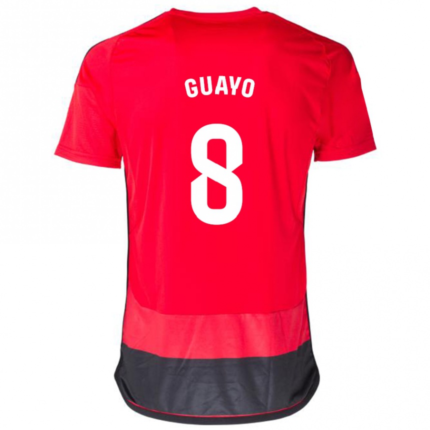 Vyrai Guayo #8 Raudona Juoda Namų Marškinėliai 2023/24 T-Shirt