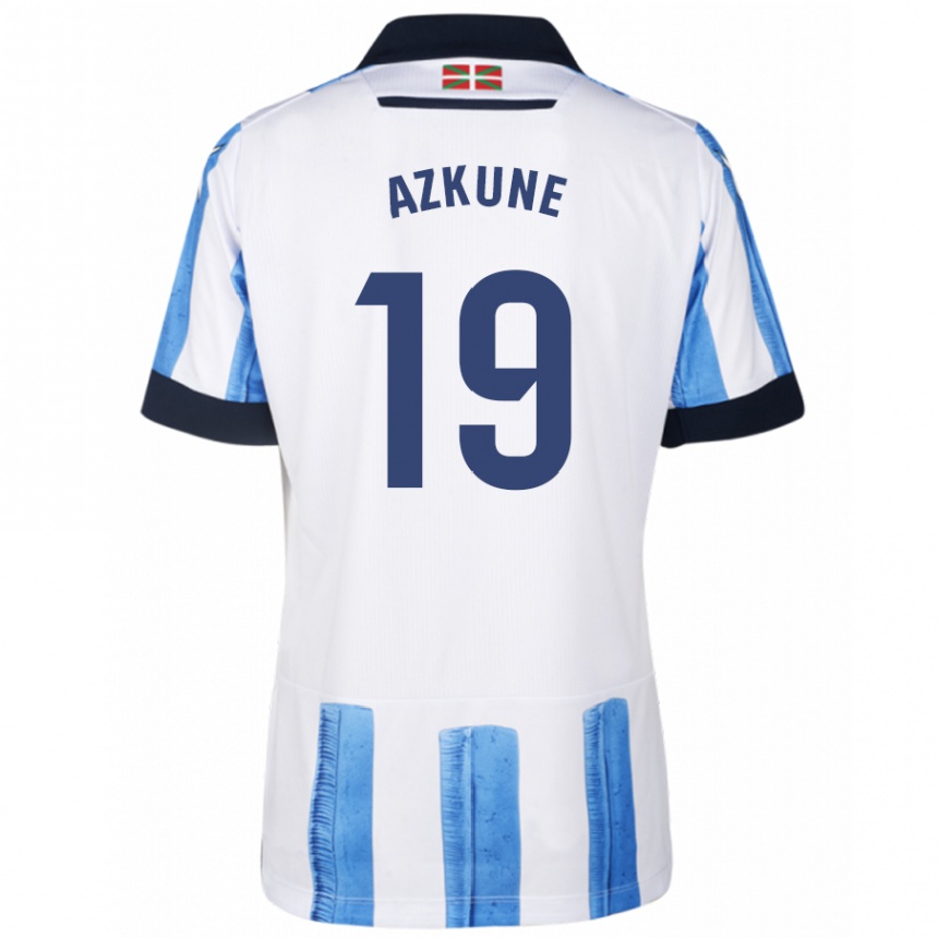 Vyrai Ekain Azkune #19 Mėlyna Balta Namų Marškinėliai 2023/24 T-Shirt