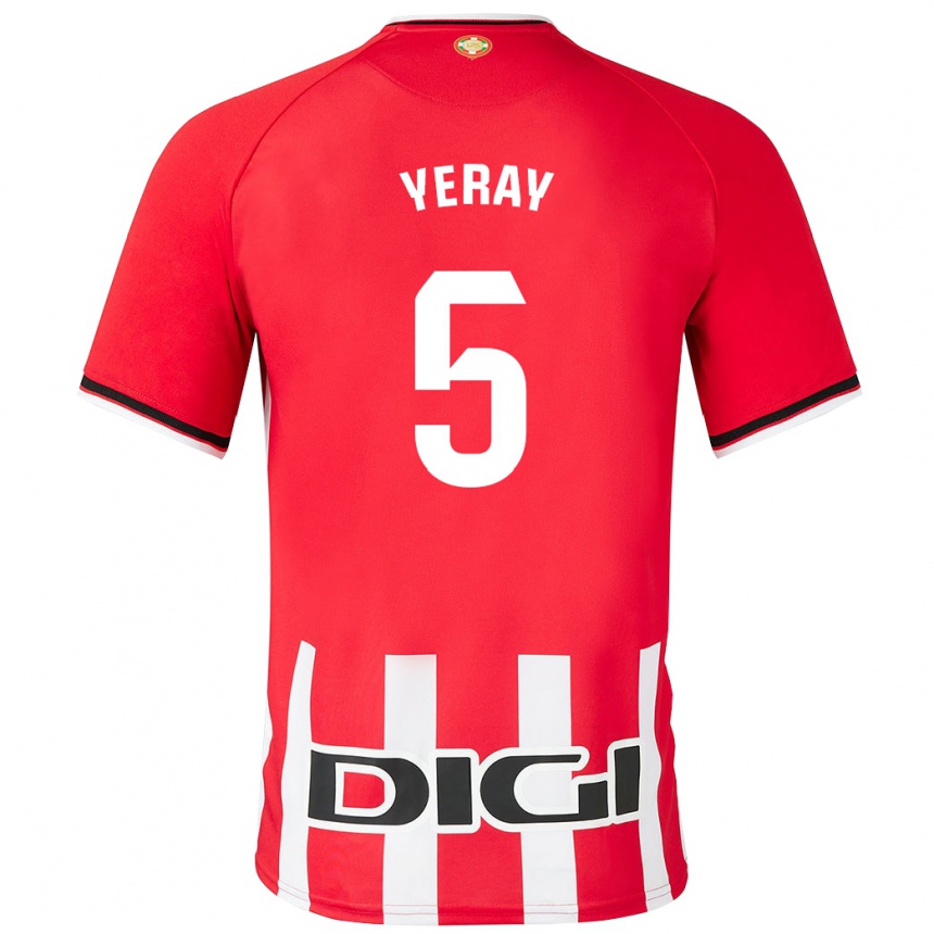 Vyrai Yeray Álvarez #5 Raudona Namų Marškinėliai 2023/24 T-Shirt