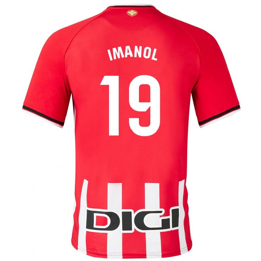 Vyrai Imanol García De Albéniz #19 Raudona Namų Marškinėliai 2023/24 T-Shirt