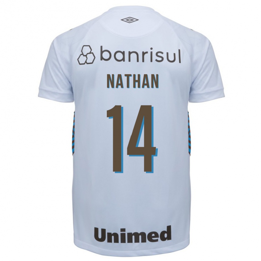 Vyrai Nathan #14 Baltas Išvykos Marškinėliai 2023/24 T-Shirt