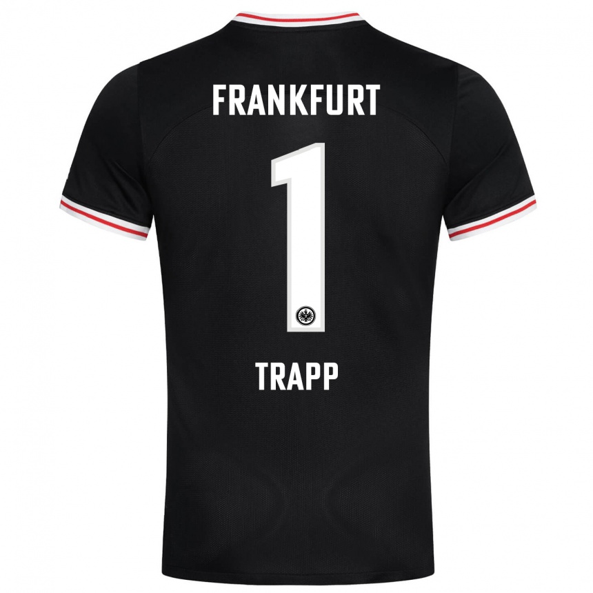 Vyrai Kevin Trapp #1 Juoda Išvykos Marškinėliai 2023/24 T-Shirt