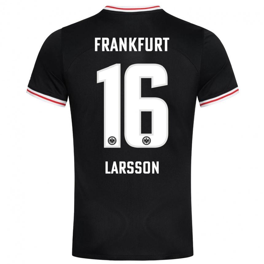 Vyrai Hugo Larsson #16 Juoda Išvykos Marškinėliai 2023/24 T-Shirt