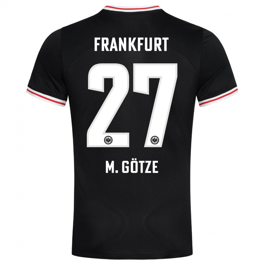 Vyrai Mario Götze #27 Juoda Išvykos Marškinėliai 2023/24 T-Shirt