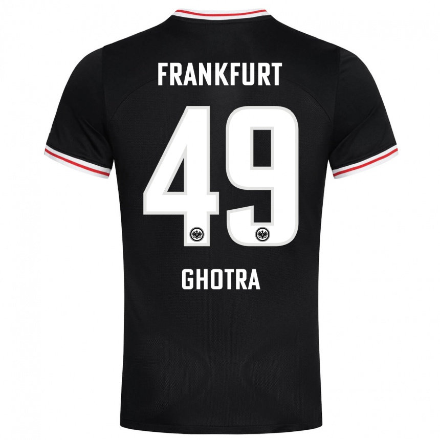 Vyrai Harpreet Ghotra #49 Juoda Išvykos Marškinėliai 2023/24 T-Shirt