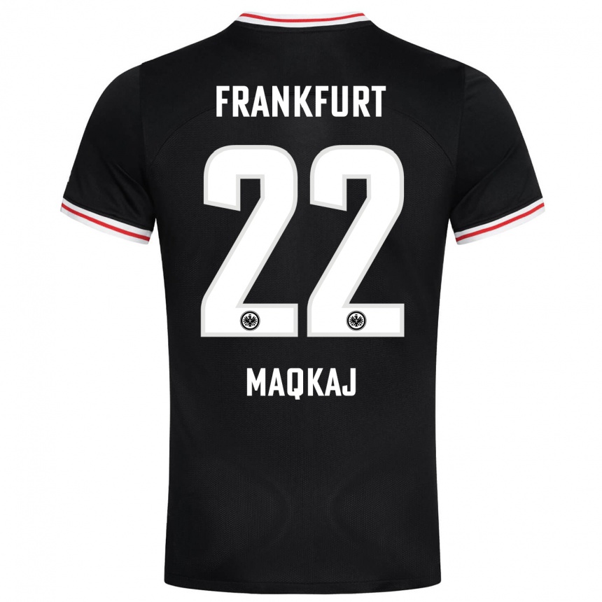 Vyrai Dritan Maqkaj #22 Juoda Išvykos Marškinėliai 2023/24 T-Shirt