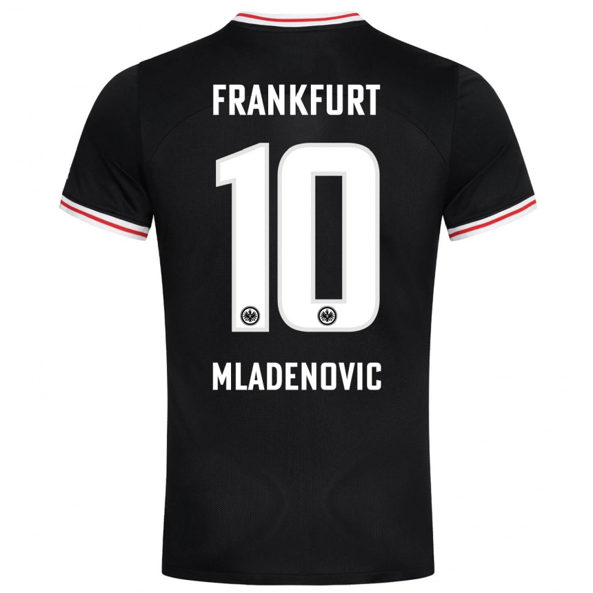 Vyrai Marko Mladenovic #10 Juoda Išvykos Marškinėliai 2023/24 T-Shirt