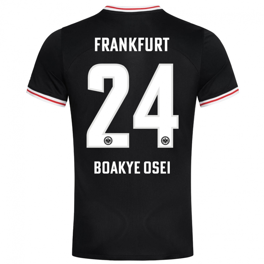 Vyrai Derek Boakye-Osei #24 Juoda Išvykos Marškinėliai 2023/24 T-Shirt