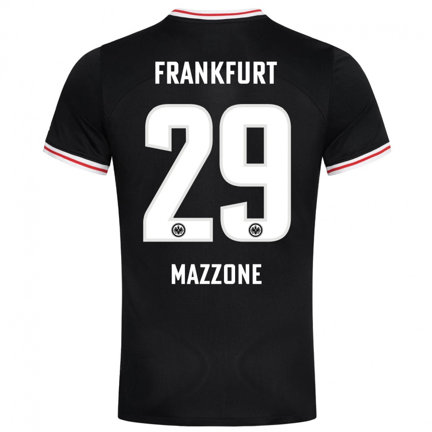 Vyrai Matteo Mazzone #29 Juoda Išvykos Marškinėliai 2023/24 T-Shirt