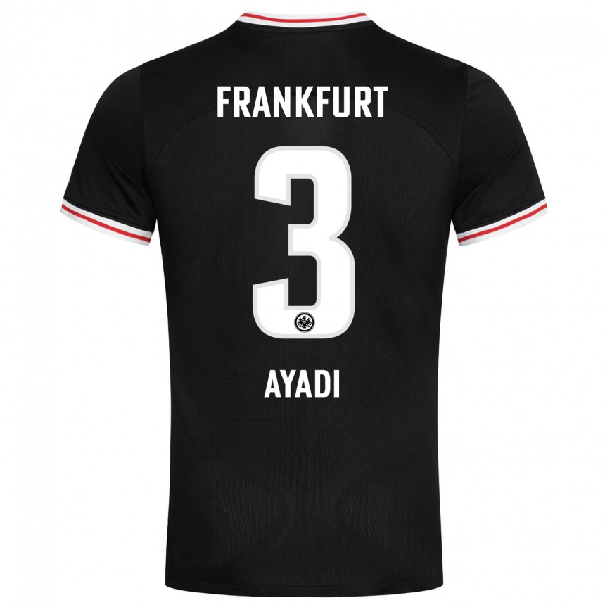 Vyrai Akram Ayadi #3 Juoda Išvykos Marškinėliai 2023/24 T-Shirt