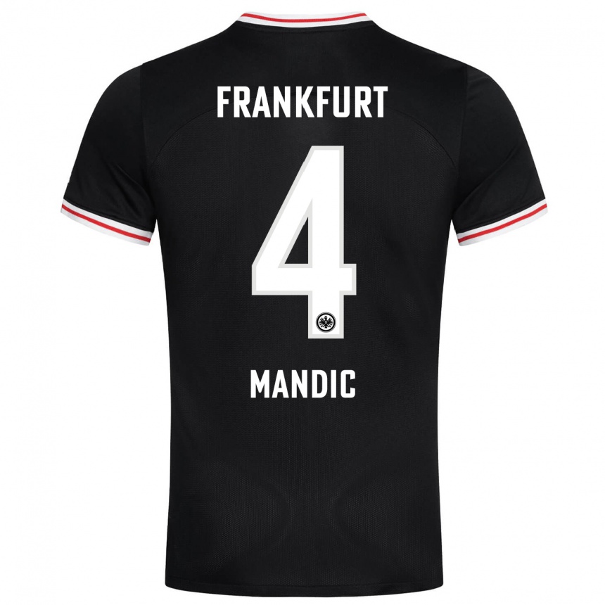 Vyrai Kristian Mandic #4 Juoda Išvykos Marškinėliai 2023/24 T-Shirt