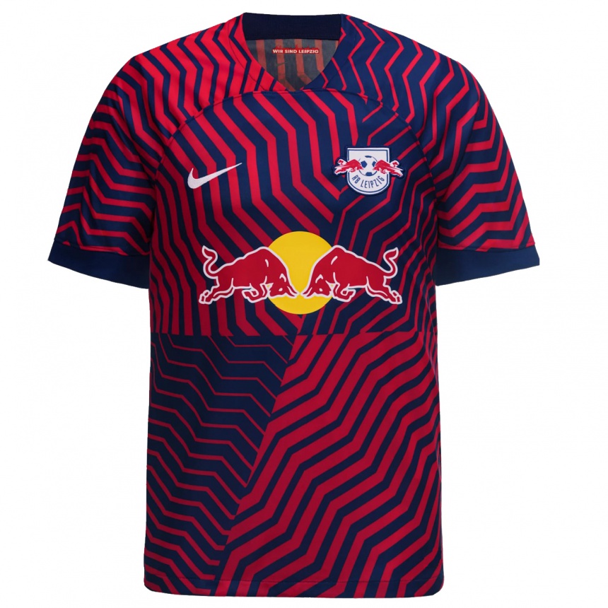 Vyrai El Chadaille Bitshiabu #5 Mėlyna Raudona Išvykos Marškinėliai 2023/24 T-Shirt