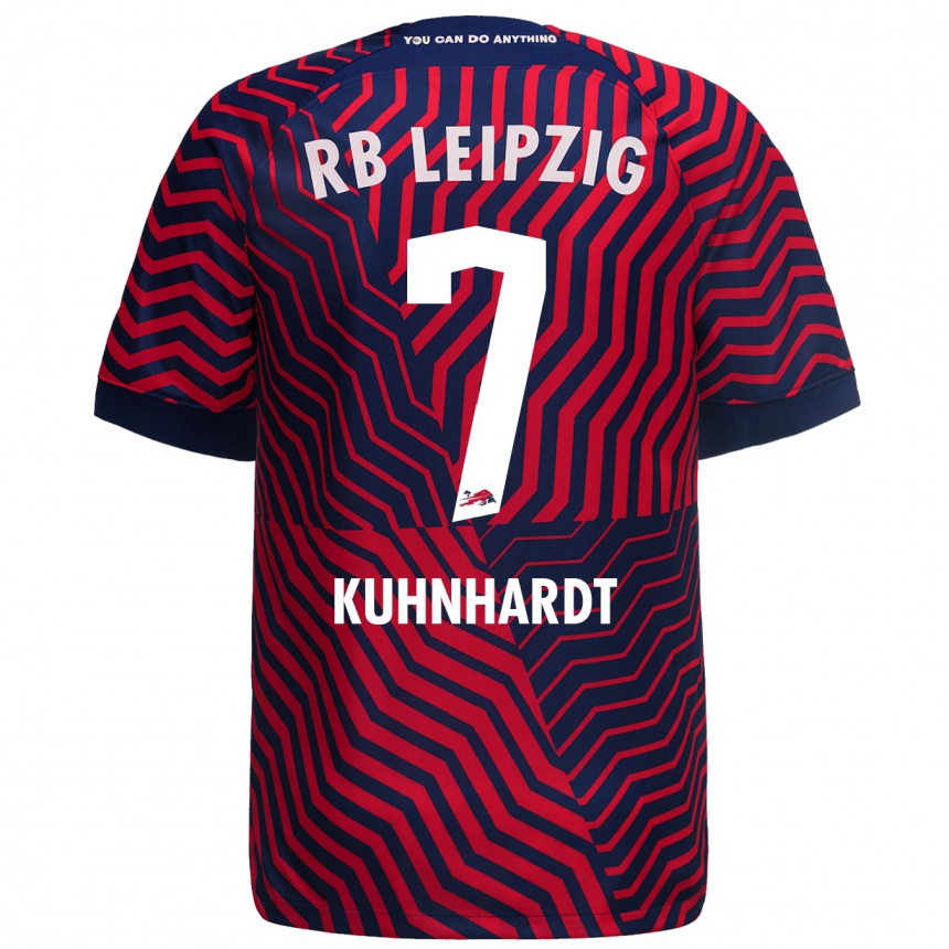 Vyrai Paul Kühnhardt #7 Mėlyna Raudona Išvykos Marškinėliai 2023/24 T-Shirt