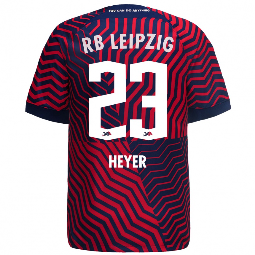 Vyrai Friedrich Heyer #23 Mėlyna Raudona Išvykos Marškinėliai 2023/24 T-Shirt