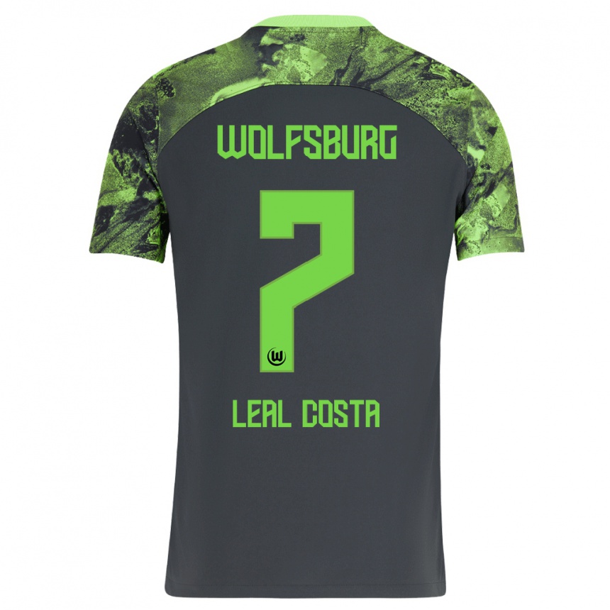 Vyrai David Leal Costa #7 Tamsiai Pilka Išvykos Marškinėliai 2023/24 T-Shirt