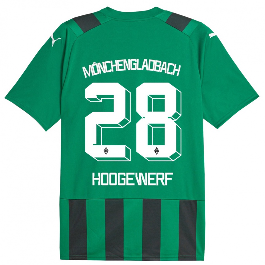 Vyrai Dillon Hoogewerf #28 Juoda Žalia Išvykos Marškinėliai 2023/24 T-Shirt