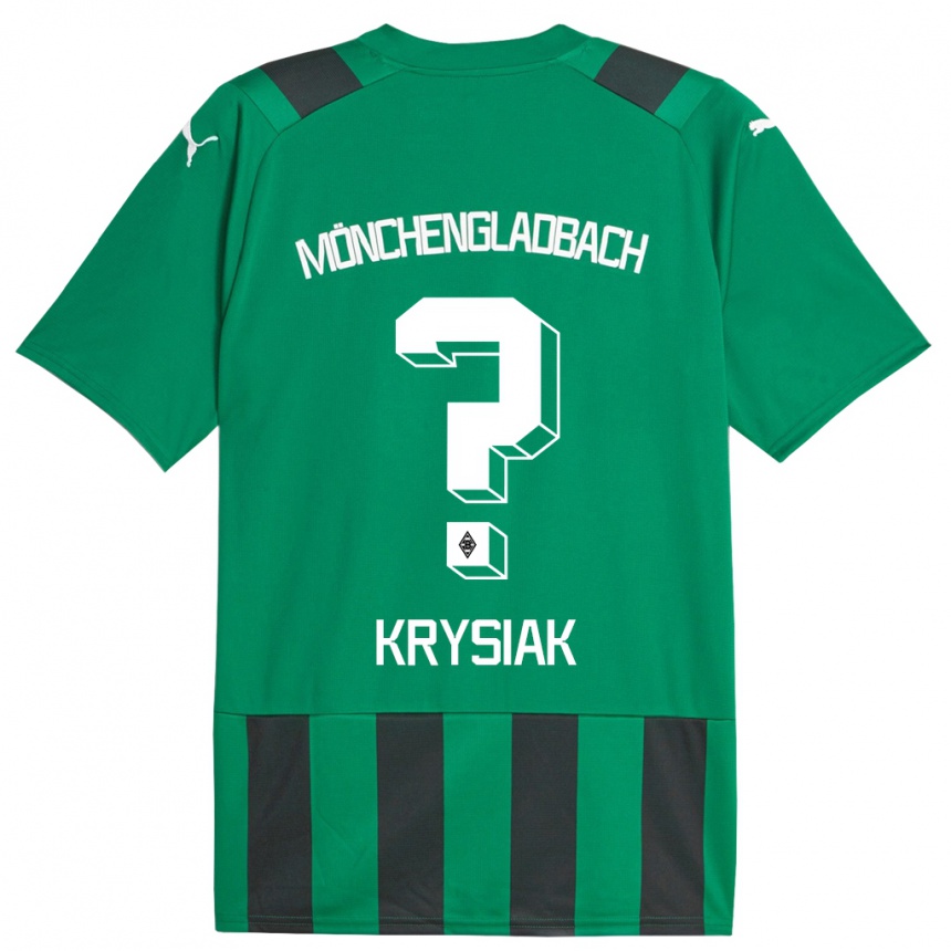 Vyrai Bartlomiej Krysiak #0 Juoda Žalia Išvykos Marškinėliai 2023/24 T-Shirt
