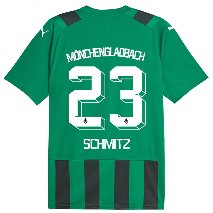 Vyrai Sarah Schmitz #23 Juoda Žalia Išvykos Marškinėliai 2023/24 T-Shirt